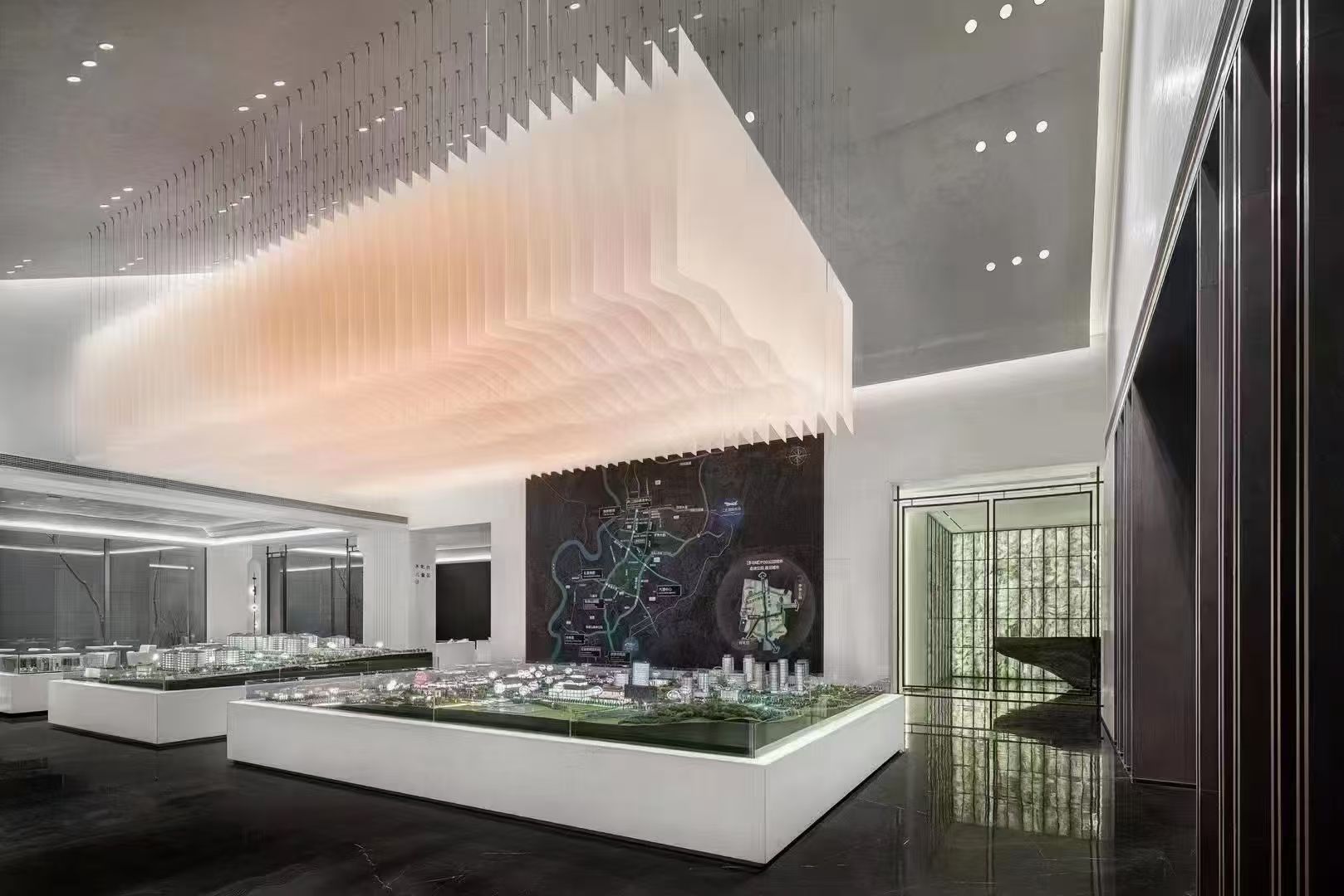 Commercial space light installation.